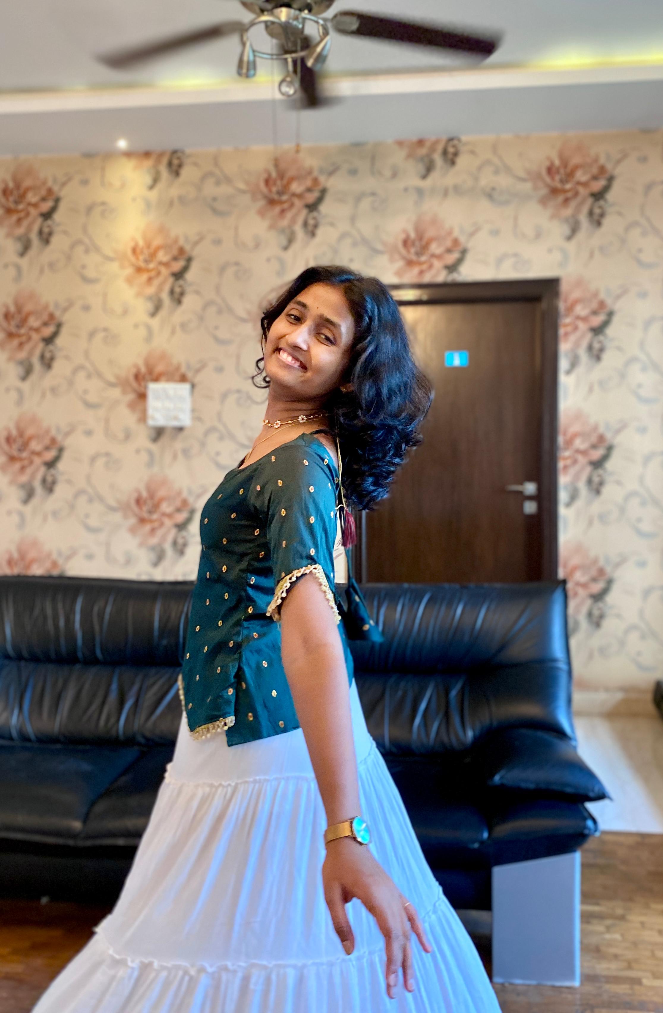 Emerald Green Raw Silk Top.