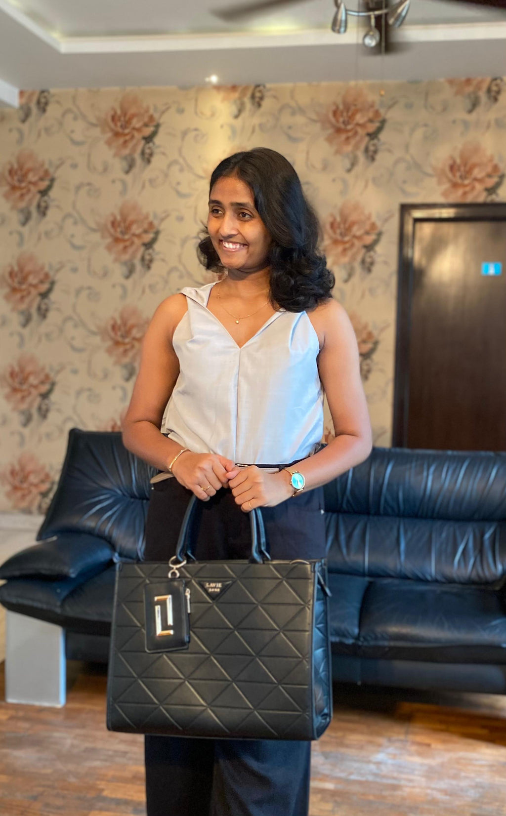 Minimalist V-Neck Cotton Sleeveless Top- Office Fits